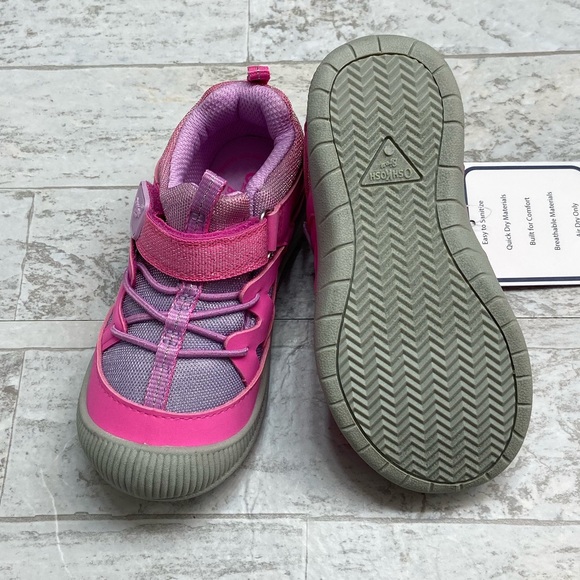 OshKosh B’gosh girls pink Velcro sneakers - Picture 6 of 8